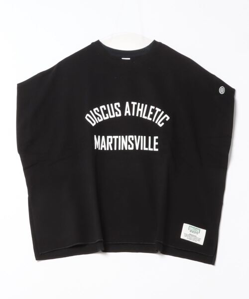 DISCUS ATHLETIC（ディスカス　アスレチック）の「DISCUS ATHLETIC ロゴフレンチスリーブTシャツ（Tシャツ/カットソー・レディース・ライトグレー/ブラック/ホワイト・M）」の6枚目の写真