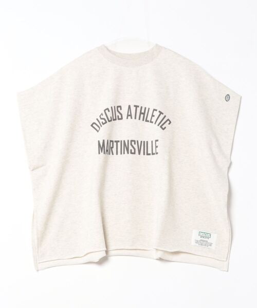 DISCUS ATHLETIC（ディスカス　アスレチック）の「DISCUS ATHLETIC ロゴフレンチスリーブTシャツ（Tシャツ/カットソー・レディース・ライトグレー/ブラック/ホワイト・M）」の5枚目の写真