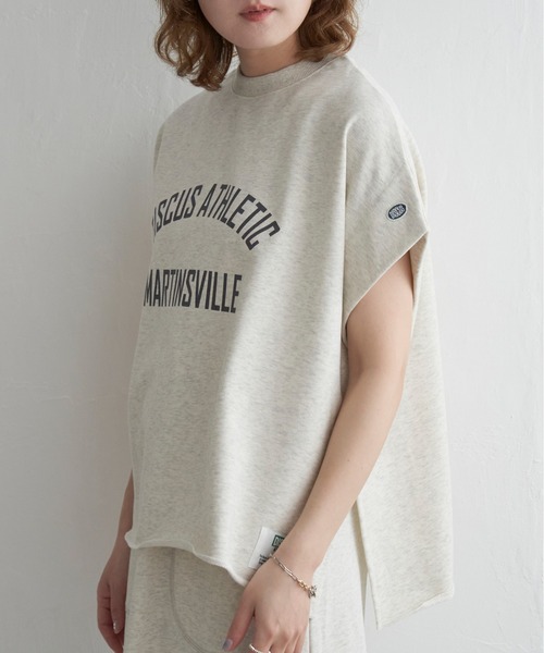 DISCUS ATHLETIC（ディスカス　アスレチック）の「DISCUS ATHLETIC ロゴフレンチスリーブTシャツ（Tシャツ/カットソー・レディース・ライトグレー/ブラック/ホワイト・M）」の19枚目の写真