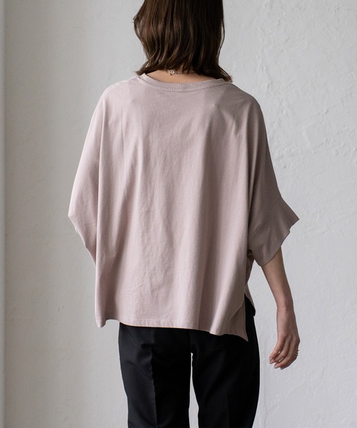 VitaFelice(ヴィータフェリーチェ)の「ドルマンワイドカットソー(Tシャツ/カットソー・レディース・チャコール/グリーン系その他/ブラック/イエロー系その他/ピンク系その他/オフホワイト/ブルー系・FREE)」の17枚目の写真