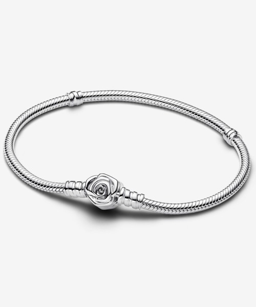 Pandora ブレスレット　Rose 薔薇　16cm セール】Pandora Moments ローズ イン ブルーム クラスプ