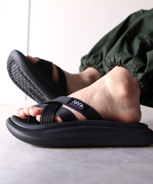 Java（ジャバ）の「《Javaジャバコラボ》 フラットベルクロスポーツサンダル ストラップあり（サンダル・メンズ・アイボリー/ブラック・27.0cm/26.0cm/25.0cm/28.0cm）」の10枚目の写真