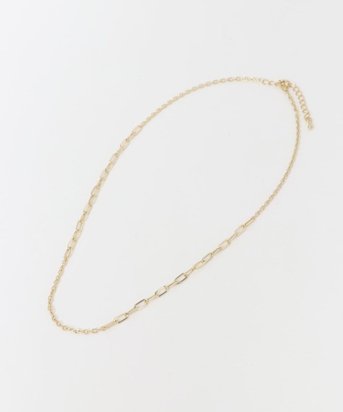 URBAN RESEARCH ROSSO WOMEN(アーバンリサーチ ロッソ)の「ミックスチェーンネックレス(ネックレス・レディース・ゴールド・FREE)」の3枚目の写真