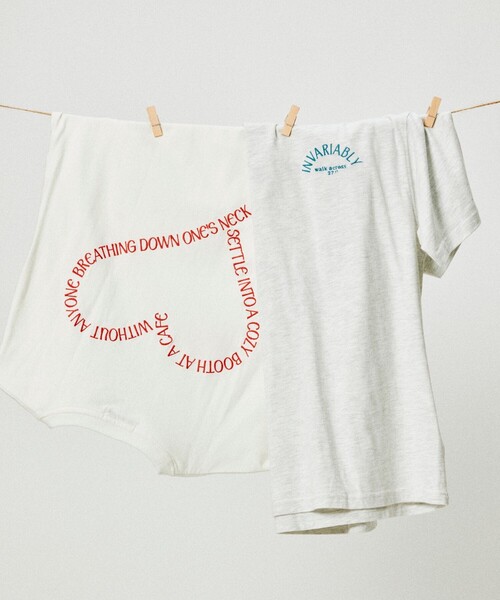 ハートカットソー・シャツ セール】ハート刺繍コンパクトTシャツ（Tシャツ/カットソー