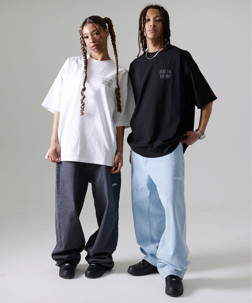 FUBU（ フブ）の「FUBU フブ ブランド ロゴ NY ニューヨーク バックプリント アメカジ 半袖 Tシャツ ティーシャツ（Tシャツ/カットソー・メンズ・ブラック/ホワイト・XL/L/M/XXL）」の4枚目の写真