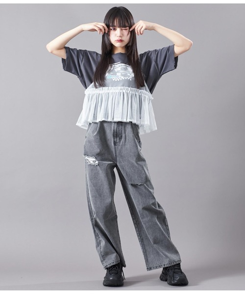 ANAP]キャミソール チュニック 花柄 カラフル トップス