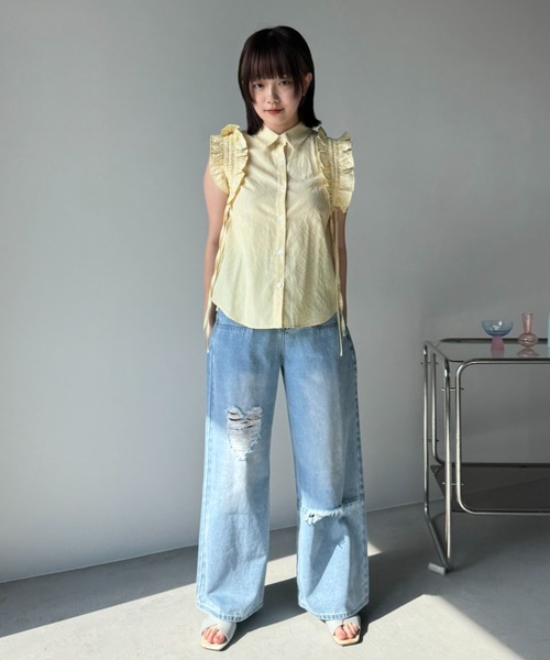 idem（イデム）の「heart damage denim/ハートダメージデニム