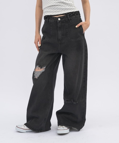 ハートダメージジーンズ　idem heart damage denim/ハートダメージデニムパンツ（デニムパンツ
