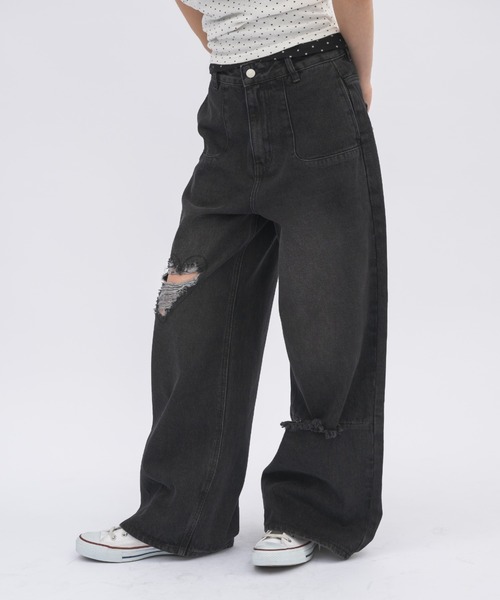 ハートダメージジーンズ　idem heart damage denim/ハートダメージデニムパンツ（デニムパンツ