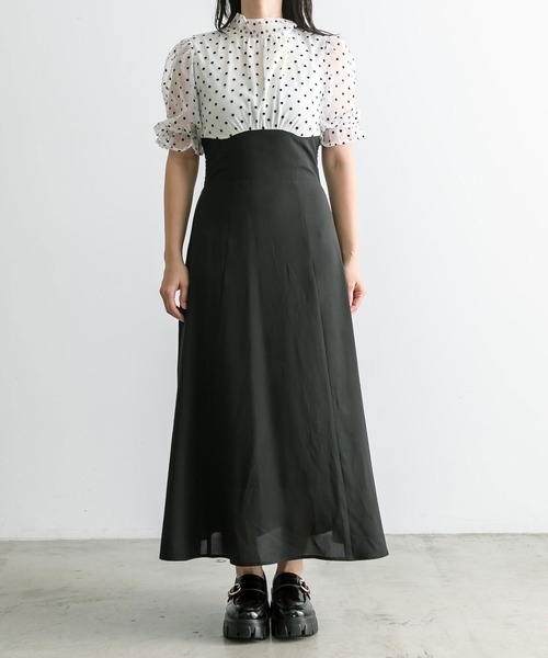 OLIVE des OLIVE(オリーブデオリーブ)の「【WEB限定/オケージョン】ドッキングワンピース(ワンピース・レディース・オフホワイト/ブラック・FREE)」の14枚目の写真