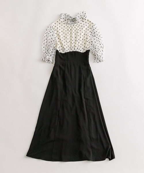 OLIVE des OLIVE(オリーブデオリーブ)の「【WEB限定/オケージョン】ドッキングワンピース(ワンピース・レディース・オフホワイト/ブラック・FREE)」の22枚目の写真