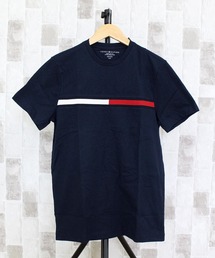 フラッグ&ロゴ刺繍 半袖Tシャツ