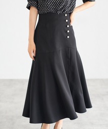 パール付きウエストハートカットスカート