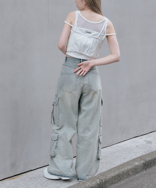 RAY CASSIN（レイカズン）の「裏毛スウェットビスチェ（Tシャツ/カットソー・レディース・ブラック/アイボリー/グレー・FREE）」の18枚目の写真