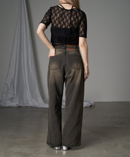 RAY CASSIN（レイカズン）の「裏毛スウェットビスチェ（Tシャツ/カットソー・レディース・ブラック/アイボリー/グレー・FREE）」の6枚目の写真