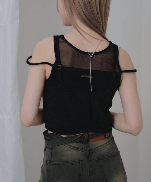 RAY CASSIN（レイカズン）の「裏毛スウェットビスチェ（Tシャツ/カットソー・レディース・ブラック/アイボリー/グレー・FREE）」の9枚目の写真