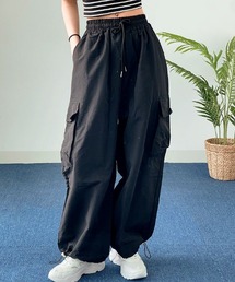 パラシュートかごワイドパンツ レディース ボトムス
