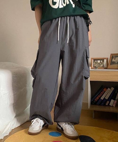 VIVID LADY（ビビッドレディー）の「パラシュートかごワイドパンツ レディース ボトムス（その他パンツ・レディース・カーキ/ピンク/クリーム/チャコールグレー/ブラック・FREE）」の19枚目の写真