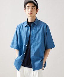 【ZOZO限定】CHAMBRAY OVER SH S/S / シャンブレーオーバーシャツ