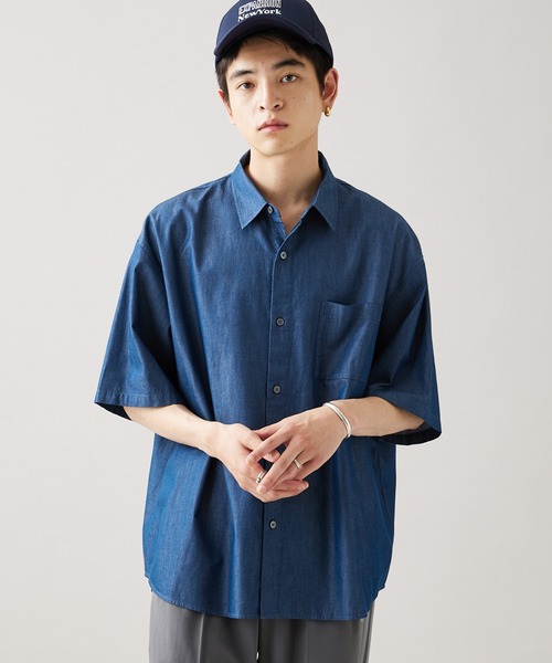 【ZOZO限定】CHAMBRAY OVER SH S/S / シャンブレーオーバーシャツ（シャツ/ブラウス）｜JOURNAL STANDARD（ジャーナルスタンダード）