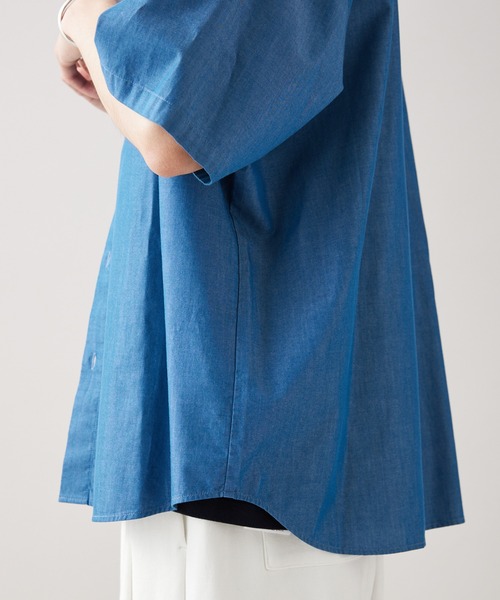 JOURNAL STANDARD(ジャーナルスタンダード)の「【ZOZO限定】CHAMBRAY OVER SH S/S / シャンブレーオーバーシャツ(シャツ/ブラウス・メンズ・ロイヤルブルー/ダークブルー/ブラック/ネイビー/ブルー・S/XS/XL/L/M)」の7枚目の写真