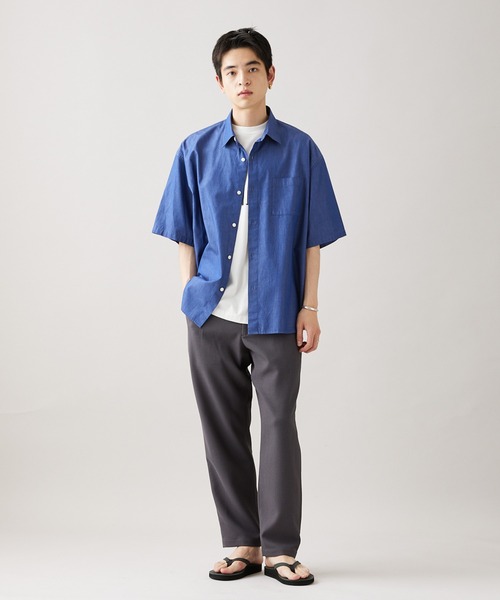 JOURNAL STANDARD(ジャーナルスタンダード)の「【ZOZO限定】CHAMBRAY OVER SH S/S / シャンブレーオーバーシャツ(シャツ/ブラウス・メンズ・ロイヤルブルー/ダークブルー/ブラック/ネイビー/ブルー・S/XS/XL/L/M)」の8枚目の写真