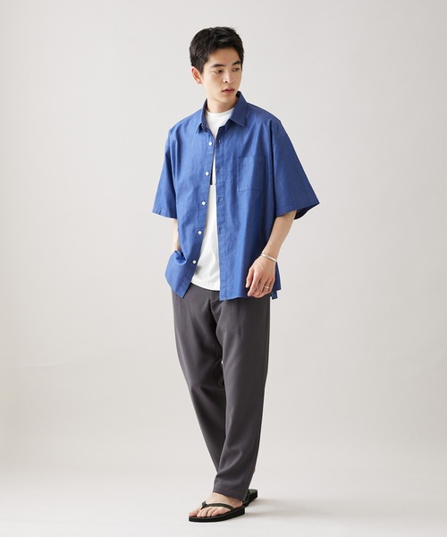 JOURNAL STANDARD(ジャーナルスタンダード)の「【ZOZO限定】CHAMBRAY OVER SH S/S / シャンブレーオーバーシャツ(シャツ/ブラウス・メンズ・ロイヤルブルー/ダークブルー/ブラック/ネイビー/ブルー・S/XS/XL/L/M)」の9枚目の写真