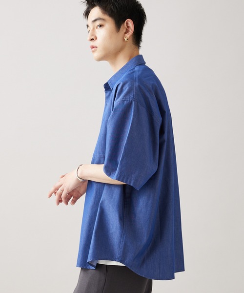 JOURNAL STANDARD(ジャーナルスタンダード)の「【ZOZO限定】CHAMBRAY OVER SH S/S / シャンブレーオーバーシャツ(シャツ/ブラウス・メンズ・ロイヤルブルー/ダークブルー/ブラック/ネイビー/ブルー・S/XS/XL/L/M)」の14枚目の写真