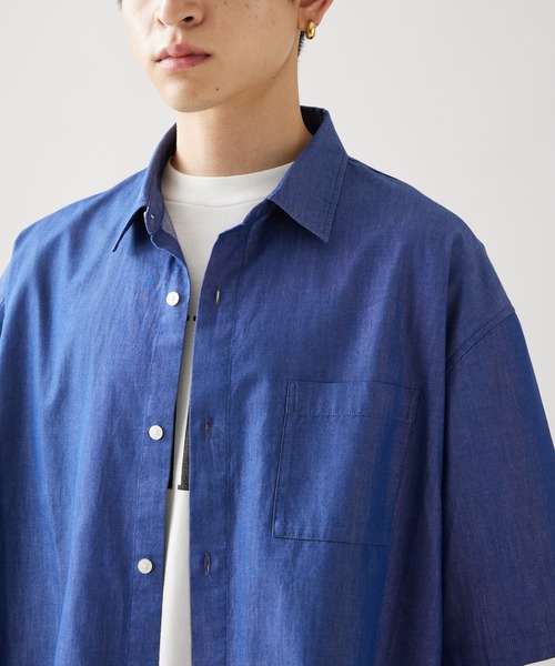 JOURNAL STANDARD(ジャーナルスタンダード)の「【ZOZO限定】CHAMBRAY OVER SH S/S / シャンブレーオーバーシャツ(シャツ/ブラウス・メンズ・ロイヤルブルー/ダークブルー/ブラック/ネイビー/ブルー・S/XS/XL/L/M)」の16枚目の写真