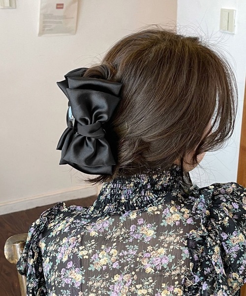 Miniministore(ミニミニストア)の「ビッグリボン ヘアクリップ レディース(バレッタ/ヘアクリップ・レディース・オフホワイト/ブラック・FREE)」の8枚目の写真
