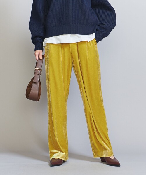 【セール】ベロア ドロストイージーパンツｰウォッシャブル-（その他パンツ）｜BEAUTY&YOUTH UNITED ARROWS（ビューティーアンドユースユナイテッドアローズ）
