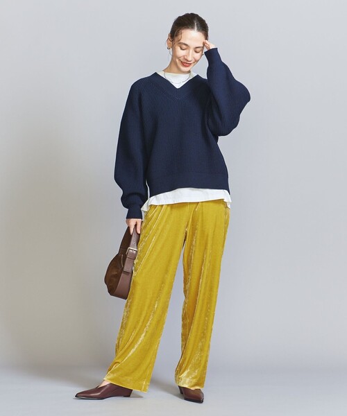 【セール】ベロア ドロストイージーパンツｰウォッシャブル-（その他パンツ）｜BEAUTY&YOUTH UNITED ARROWS（ビューティーアンドユースユナイテッドアローズ）