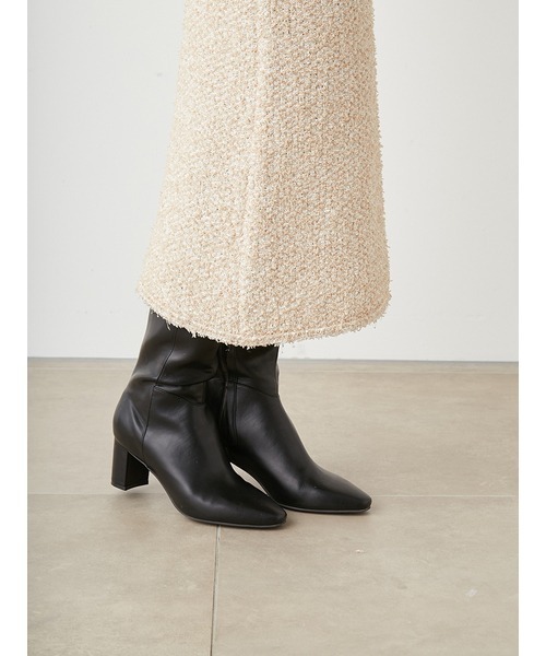 SNIDEL（スナイデル）の「ツイードニットワンピース（ワンピース