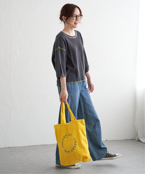 LBC(エルビーシー)の「ワッフルカラーステッチプルオーバー(Tシャツ/カットソー・レディース・ブルー/オフホワイト/チャコールグレー/モカ・M)」の21枚目の写真