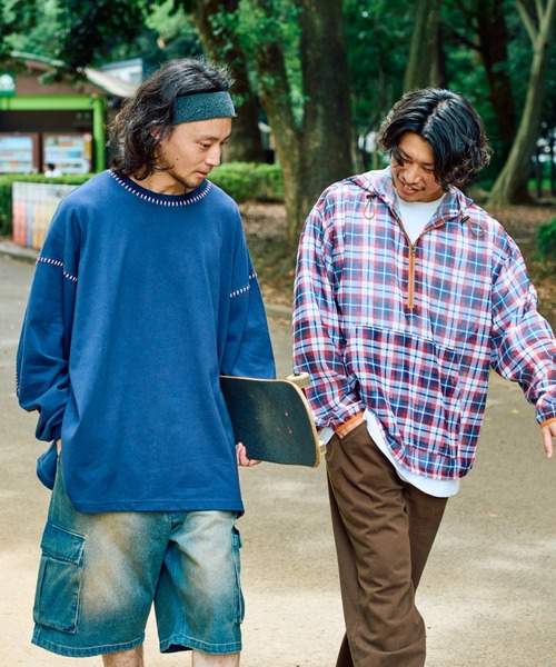 SOUNDSGOOOOD（サウンズグッド）の「【SOUNDS GOOOOD / サウンズグッド】メッシュアノラックパーカー（パーカー・メンズ・グリーン/レッド/オフホワイト・ONE SIZE）」の9枚目の写真