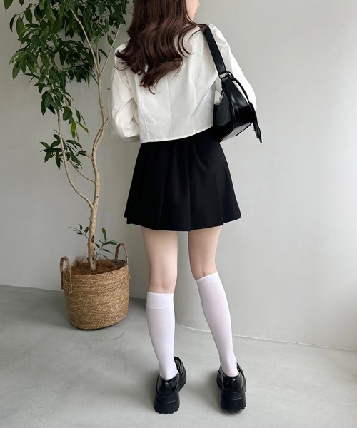 one after another NICE CLAUP(ワンアフターアナザーナイスクラップ)の「ダブルZIPワンポイント刺繍シャツ(シャツ/ブラウス・レディース・オフホワイト/グレー系その他/ベージュ/ブラック系その他/ブルー・FREE)」の13枚目の写真