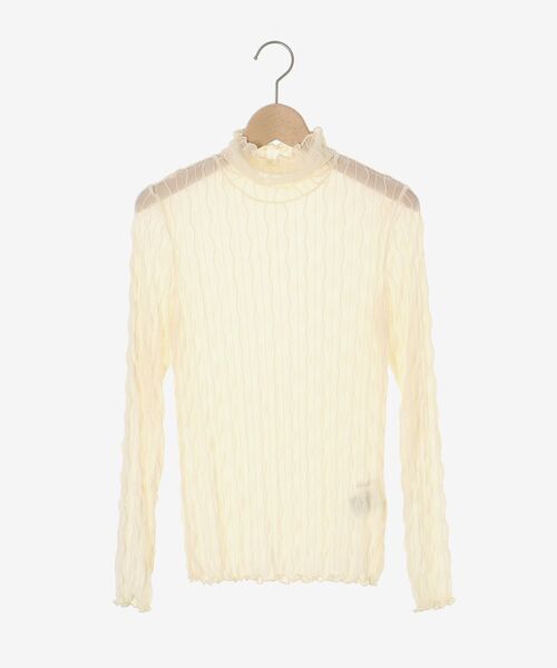 le.coeur blanc(ルクールブラン)の「ウエーブ柄シアータートル(Tシャツ/カットソー・レディース・アイボリー/ブラック・38)」の21枚目の写真