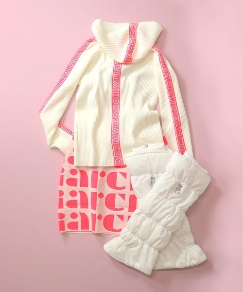 アルチビオのメタルワッペンレッグウォーマー archivio（アルチビオ） レッグウォーマー 「LADIES」メタルワッペン