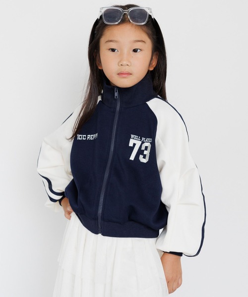 10C REPIPI（ジューシーレピピ）の「【10C REPIPI】ショートトラックジャケット（ジャージ・キッズ・アイボリー/ブラック/ネイビー・110cm/120cm/130cm）」の3枚目の写真