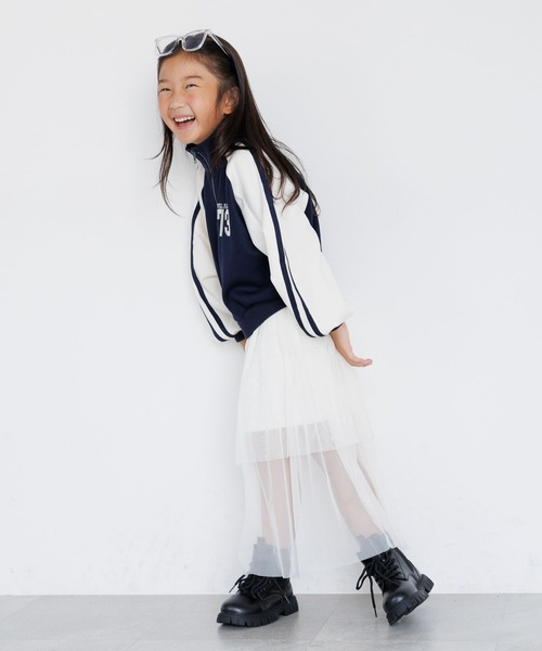 10C REPIPI（ジューシーレピピ）の「【10C REPIPI】ショートトラックジャケット（ジャージ・キッズ・アイボリー/ブラック/ネイビー・110cm/120cm/130cm）」の6枚目の写真