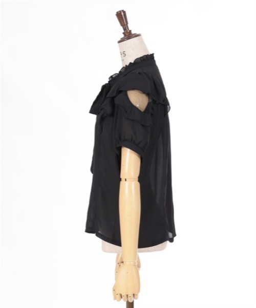 axes femme(アクシーズファム)の「肩開き風リボンブラウス(シャツ/ブラウス・レディース・ピンク/ブラック/キナリ・FREE)」の8枚目の写真