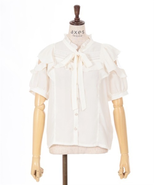 meer. ブラウス　ribbon sleeve blouse meer. ブラウスribbon sleeve blouse