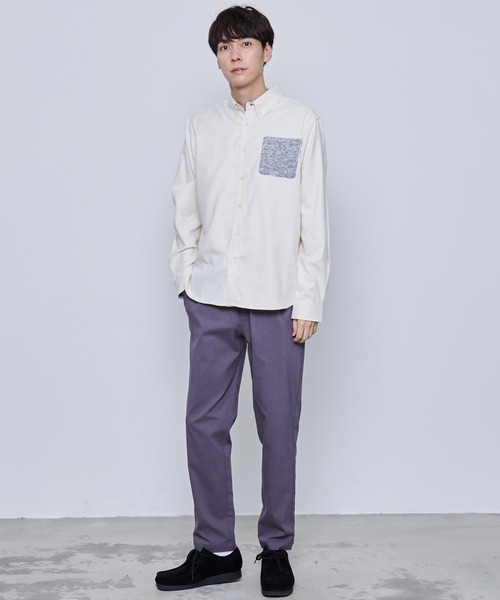 Arnold Palmer（アーノルドパーマー）の「バルキーフリース ポケット シャツ（シャツ/ブラウス・メンズ・ホワイト/ネイビー・M/L/LL）」の8枚目の写真