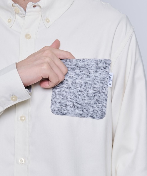 Arnold Palmer（アーノルドパーマー）の「バルキーフリース ポケット シャツ（シャツ/ブラウス・メンズ・ホワイト/ネイビー・M/L/LL）」の16枚目の写真