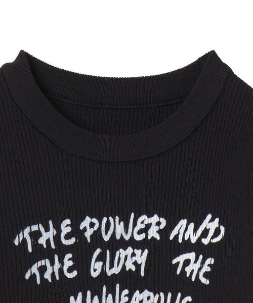 dispark(ディスパーク)の「DISPARK/手書き風ロゴウエストタックデザインリブT(Tシャツ/カットソー・レディース・ブラック/グレー・FREE)」の9枚目の写真
