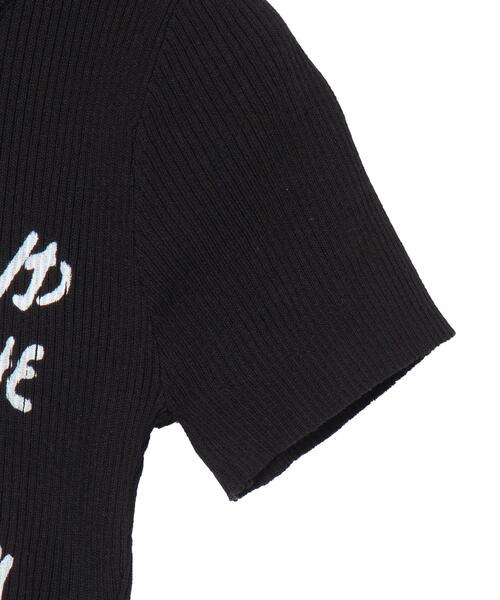 dispark(ディスパーク)の「DISPARK/手書き風ロゴウエストタックデザインリブT(Tシャツ/カットソー・レディース・ブラック/グレー・FREE)」の10枚目の写真