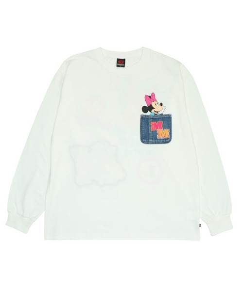 Disney(ディズニー)の「親子お揃い ディズニー デニムポケット ロンT 9688A(Tシャツ/カットソー・レディース・ブラック×レッド/その他9/ネイビー・L/XL/S/M)」の5枚目の写真