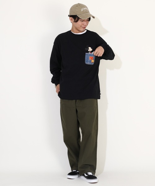 Disney(ディズニー)の「親子お揃い ディズニー デニムポケット ロンT 9688A(Tシャツ/カットソー・レディース・ブラック×レッド/その他9/ネイビー・L/XL/S/M)」の19枚目の写真