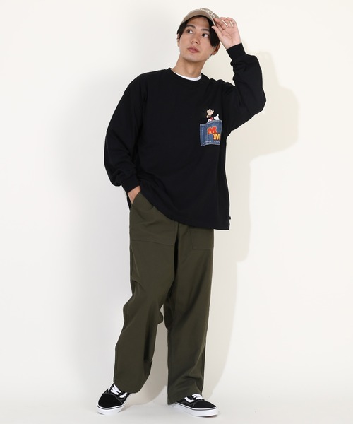 Disney(ディズニー)の「親子お揃い ディズニー デニムポケット ロンT 9688A(Tシャツ/カットソー・レディース・ブラック×レッド/その他9/ネイビー・L/XL/S/M)」の13枚目の写真
