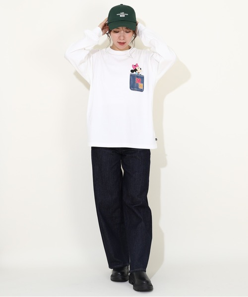 Disney(ディズニー)の「親子お揃い ディズニー デニムポケット ロンT 9688A(Tシャツ/カットソー・レディース・ブラック×レッド/その他9/ネイビー・L/XL/S/M)」の16枚目の写真